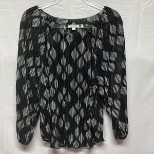 Chico's 3/4 Balloon Sleeve Satiny Crinkle Top Chico’s Size 3, US XL EUC